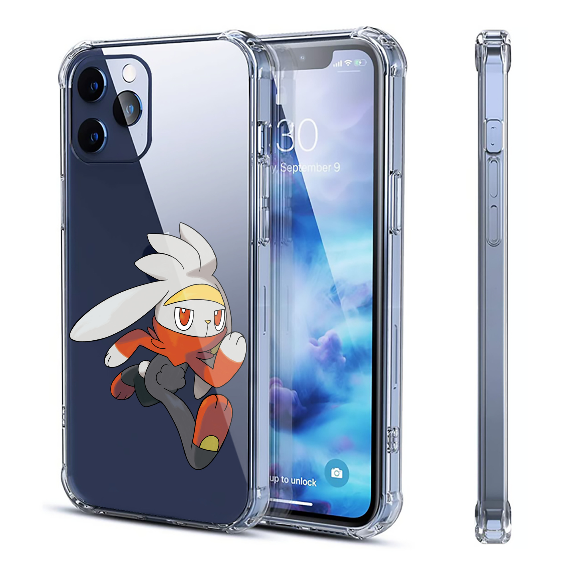 （画像用） ポケットモンスター Pokémon 【iPhone 12シリーズ対応】透明スマホケース（クリアソフトケース）